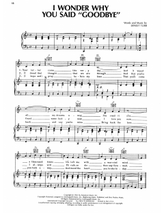 I Wonder Why You Said "Goodbye" von Ernest Tubb (Download) 