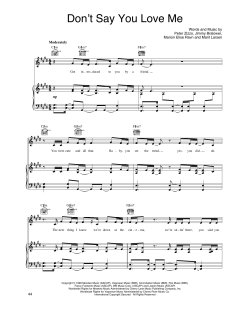 Don't Say You Love Me von Peter Zizzo (Download) 