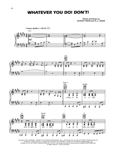 Whatever You Do! Don't! von Shania Twain (Download) 