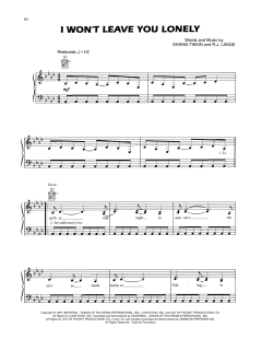 I Won't Leave You Lonely von Shania Twain (Download) 