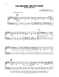 I'm Holdin' On To Love (To Save My Life) von Shania Twain (Download) 