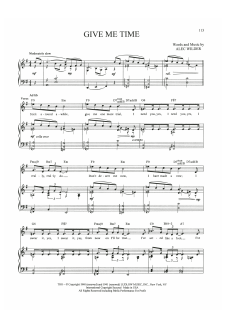 Give Me Time von Alec Wilder (Download) 
