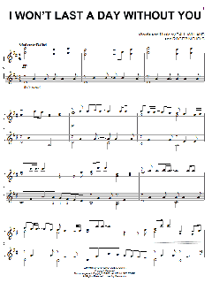 I Won't Last A Day Without You von Paul Williams (Download) 