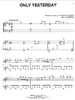 Only Yesterday von John Bettis (Download) 