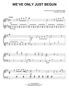 We've Only Just Begun von Paul Williams (Download) 