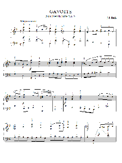 Gavotte in G Major von Bach (Download) 