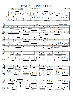 Two-Part Invention in A Minor von Bach (Download) 