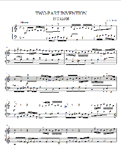Two-Part Invention in C Major von Bach (Download) 