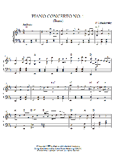 Piano Concerto No. 1 (Theme) von Pyotr Il'yich Tchaikovsky (Download) 