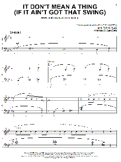 It Don't Mean A Thing (If It Ain't Got That Swing) von Duke Ellington (Download) 