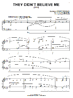 They Didn't Believe Me von Jerome Kern (Download) 