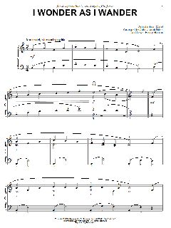 I Wonder As I Wander von John Jacob Niles (Download) 