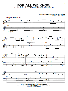 For All We Know von Fred Karlin (Download) 