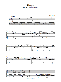 Allegro From Piano Sonata in C K545 (Download) 