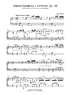 Clarinet Sonata No. 1 in F Minor, Op. 120 (Download) 