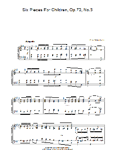 Six Pieces For Children, Op.72, No.3 (Download) 