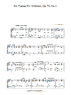 Six Pieces For Children, Op.72, No.1 (Download) 