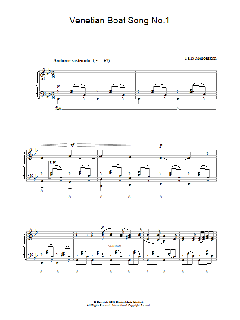 Venetian Boat Song No.1 (Download) 