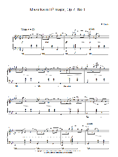 Mazurka In Bb Major, Op. 7, No. 1 von Frédéric Chopin (Download) 