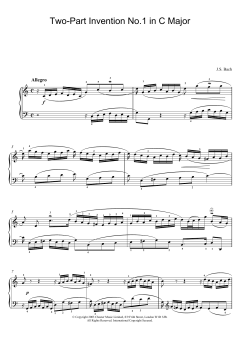 Two-Part Invention No. 1 in C Major von Johann Sebastian Bach (Download) 