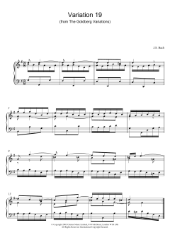 Variation 19 von Johann Sebastian Bach (Download) 