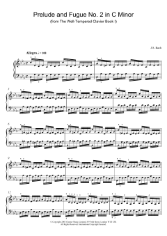 Prelude and Fugue No.2 in C Minor von Johann Sebastian Bach (Download) 