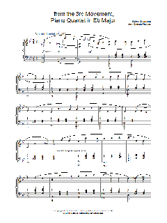 from the 3rd Movement, Piano Quartet in Eb Major (Download) 