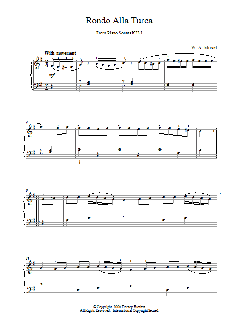 Rondo Alla Turca From Piano Sonata K331 von Wolfgang Amadeus Mozart (Download) 