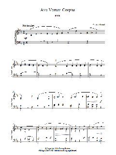 Ave Verum Corpus K618 von Wolfgang Amadeus Mozart (Download) 