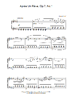 Après Un Rêve, Op.7, No.1 von Gabriel Fauré (Download) 