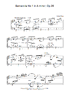 Barcarolle No.1 in A minor, Op.26 von Gabriel Fauré (Download) 