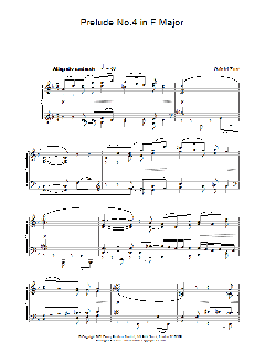 Prelude No.4 in F Major von Gabriel Fauré (Download) 