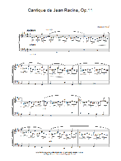 Cantique de Jean Racine, Op.11 von Gabriel Fauré (Download) 