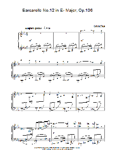 Barcarolle No.12 in Eb Major, Op.106 von Gabriel Fauré (Download) 