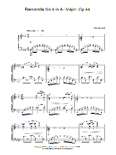 Barcarolle No.4 in Ab Major, Op.44 von Gabriel Fauré (Download) 