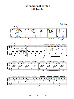 Dance from Akhnaten, Act 2 Scene 3 von Philip Glass (Download) 