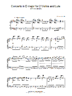 Concerto in D major for 2 Violins and Lute von Antonio Vivaldi (Download) 