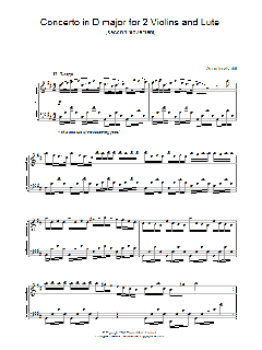 Concerto in D major for 2 Violins and Lute von Antonio Vivaldi (Download) 