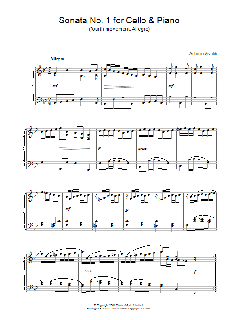 Sonata No. 1 for Cello & Piano von Antonio Vivaldi (Download) 