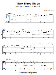 I Saw Three Ships (in the style of J.S. Bach) von Traditional English Carol (Download) 