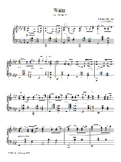 Waltz Op.39, No.15 von Johannes Brahms (Download) 