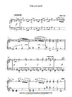 Minuet In D von Ludwig van Beethoven (Download) 