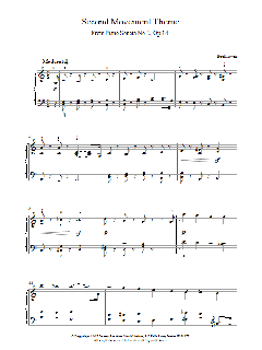 Slow Movement Piano Sonata Op.2 No.14 von Ludwig van Beethoven (Download) 