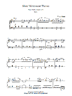 Slow Movement Theme from Violin Concerto in D von Wolfgang Amadeus Mozart (Download) 