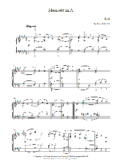 Menuett In A von Franz Schubert (Download) 