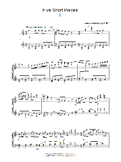 Five Short Pieces, No. 2, Op. 4 von Lennox Berkeley (Download) 