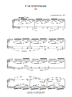 Five Short Pieces, No. 4, Op. 4 von Lennox Berkeley (Download) 
