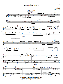 Two-Part Invention In C Major von Johann Sebastian Bach (Download) 