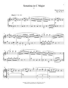 Sonatina in C Major, Op. 36, No. 1 von Muzio Clementi (Download) 