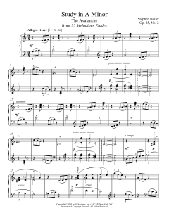 Avalanche, Op. 45, No. 2 von Stephen Heller (Download) 